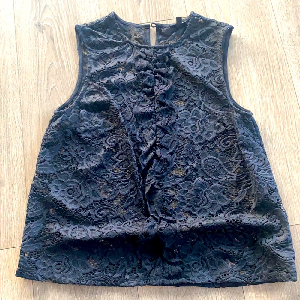 Women’s black lace tank top
